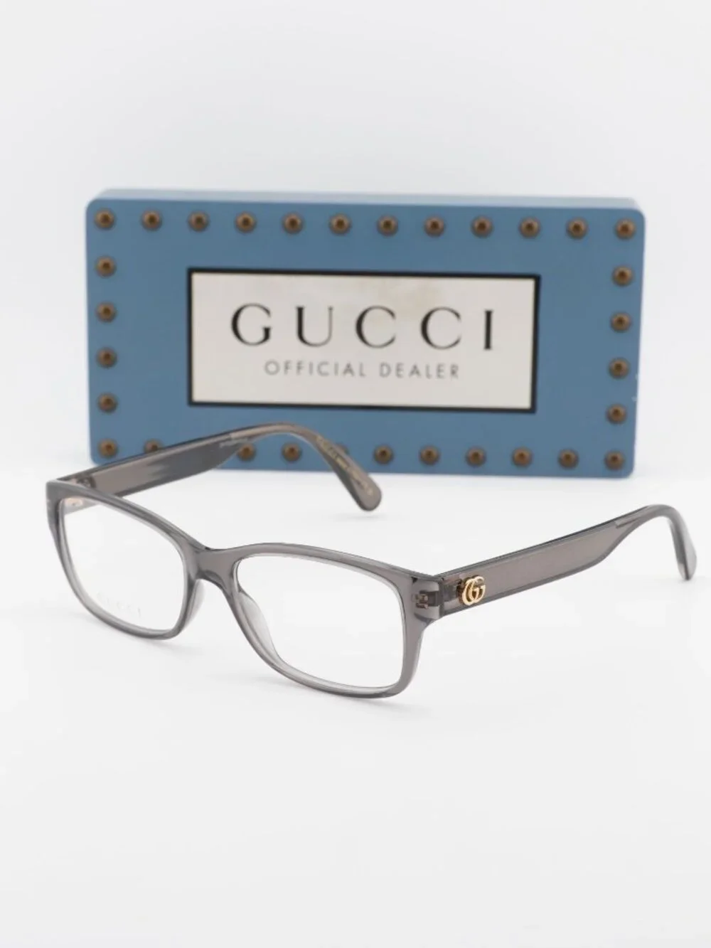 Gucci GG0716O 003 Rectangle Eyeglasses 53mm - Grey